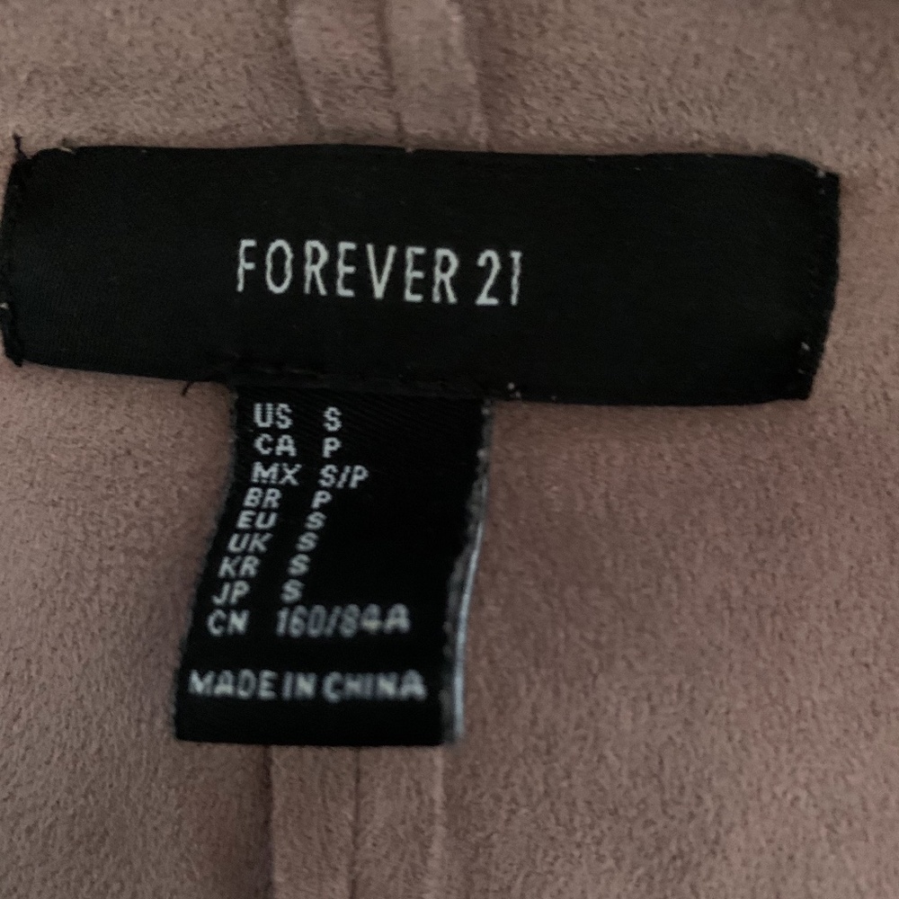 🪷Forever 21 women’s waterfall faux suede jacket/cardigan - Picture 6 of 7